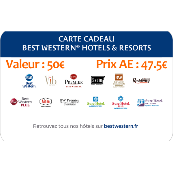 Carte cadeau BEST WESTERN-4%