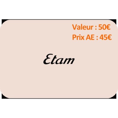 Carte cadeau ETAM 50 - Prix AE 45