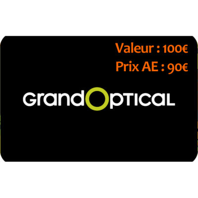 Carte cadeau GRAND OPTICAL 100 - Prix AE 90