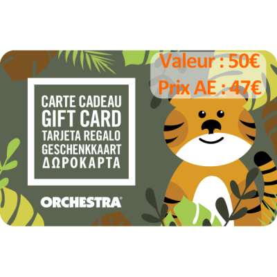 Carte cadeau Orchestra 50 - Prix AE 47 par Avantages Enseignants