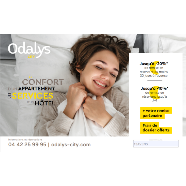Odalys City   appart'hôtel idéal pour vos vacances ou vos week-end jusqu'à -20%