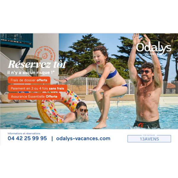 Odalys Location Toute l'Année  -10% Cumulable avec les promos