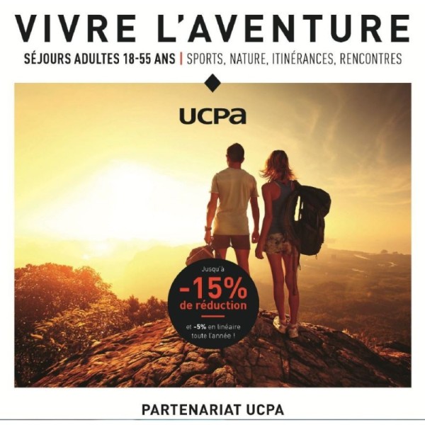 UCPA Séjours Adultes 18-55 ans Jusqu'à -15%
