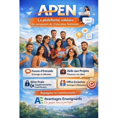Rejoindre l'APEN :Aide au personnel de l'Education Nationale