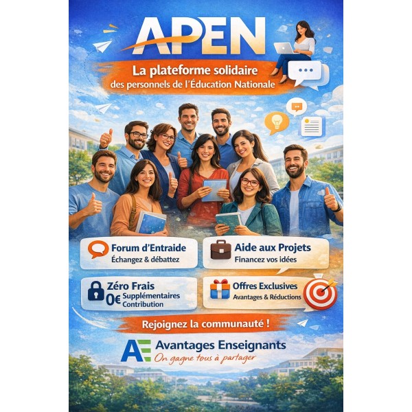 Rejoindre l'APEN :Aide au personnel de l'Education Nationale