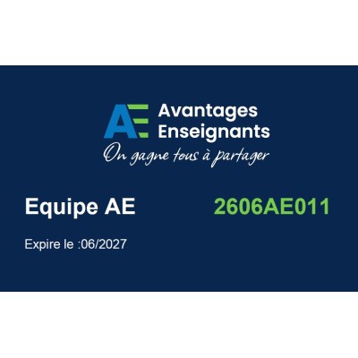 Carte AE pour bénéficier de l ensemble des offres par Avantages Enseignants