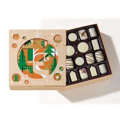 Ballotin beige 500 g chocolats blancs Jeff de Bruges